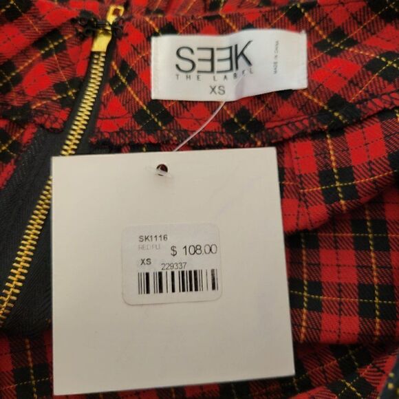 Seek The Label Mini Plaid Skirt (Size XS) - Picture 4 of 5